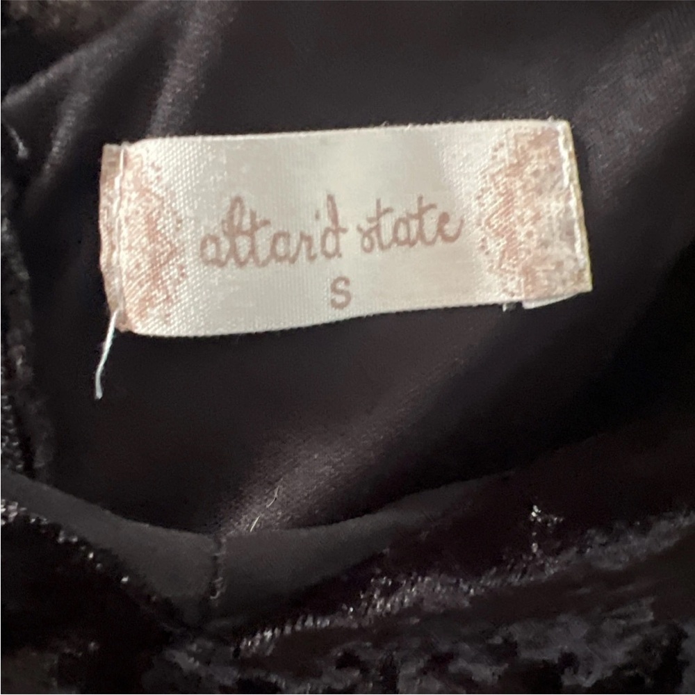 Altar’d State Crushed Velvet Floral Fit & Flare Dress - Picture 5 of 7